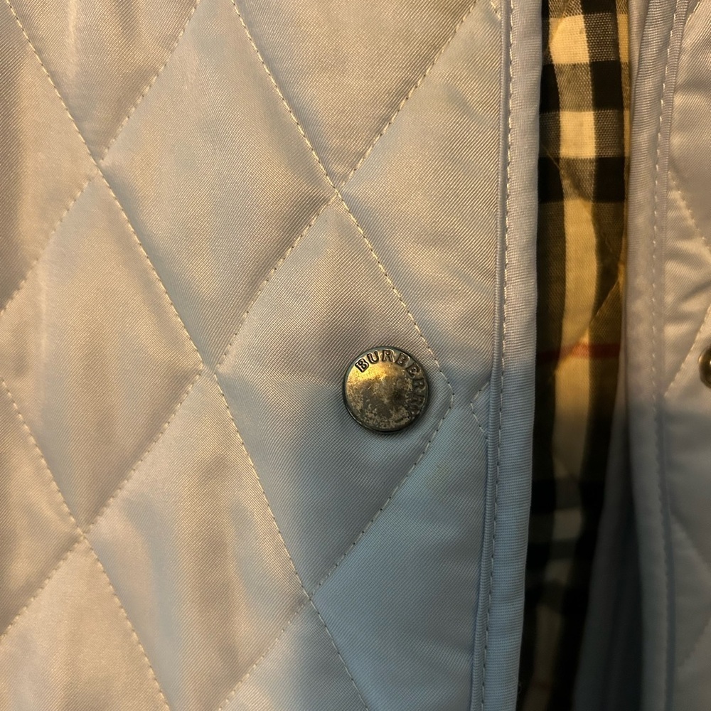 Burberry Light Blue Quilted Jacket - Picture 3 of 7